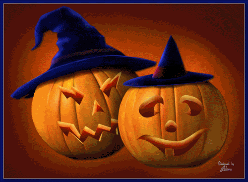 Free Halloween, Greetings e-cards  Halloween Animated Glitter Scraps