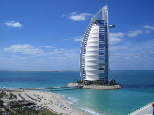 Khách sạn 7 sao Burj al Arab. Ảnh: IA.