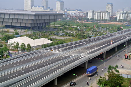 Đến nay, toàn bộ tuyến đường trên cao đã gần như hoàn thành 100% khối lượng công trình
